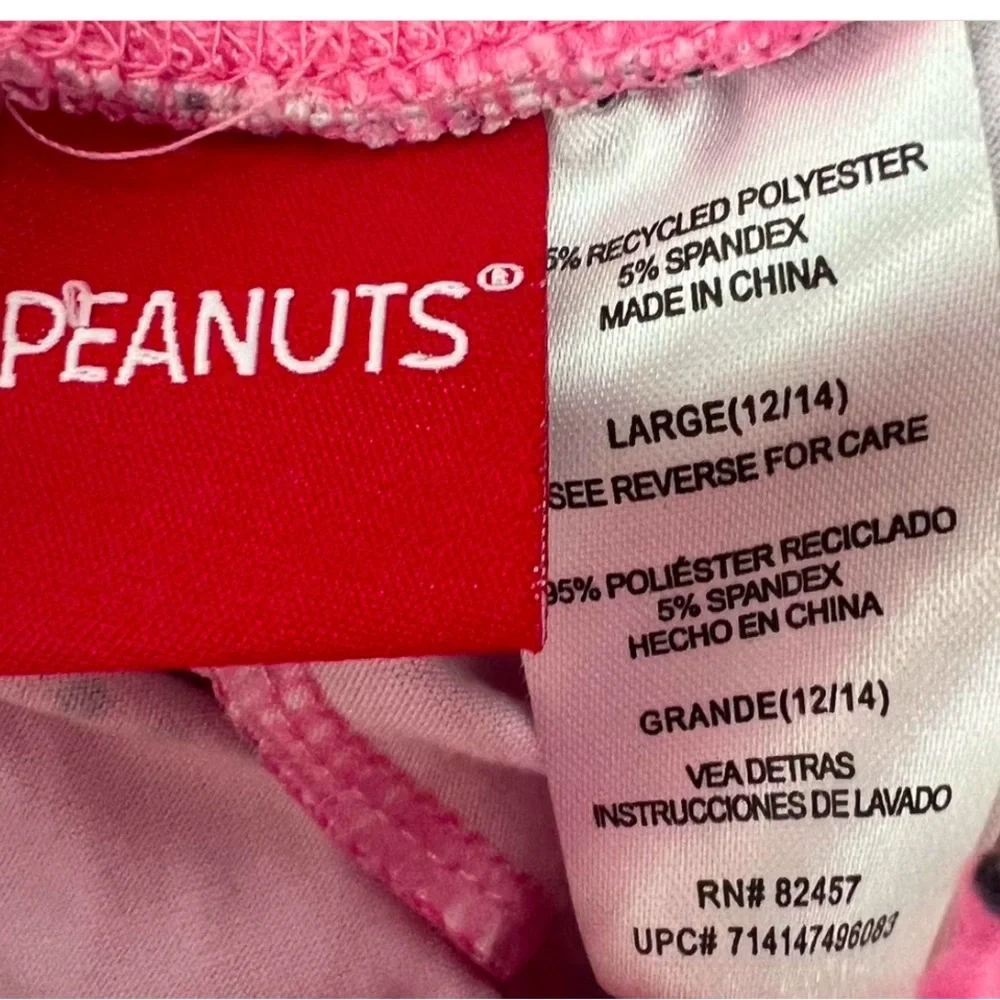 Peanuts Pink Cartoon Pajama Bottoms size 12-14
